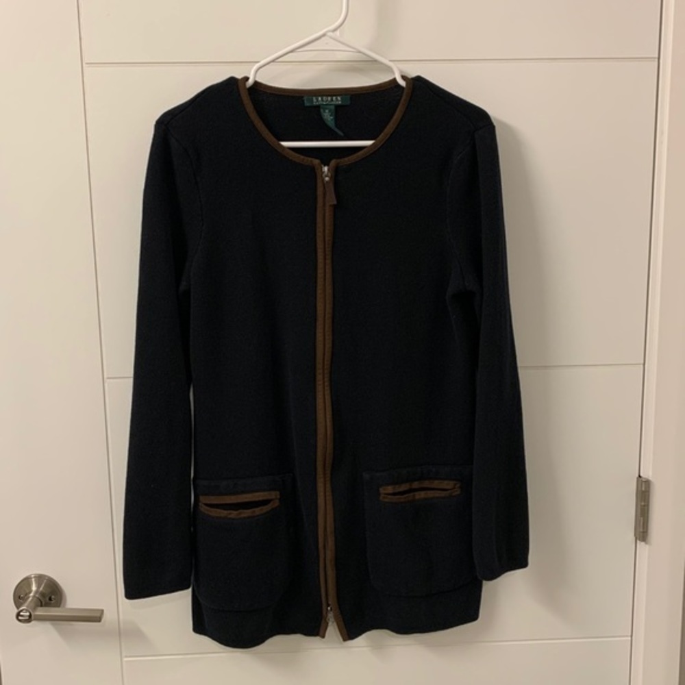 Ralph Lauren Black Brown Detailing Jacket‎ Cotton